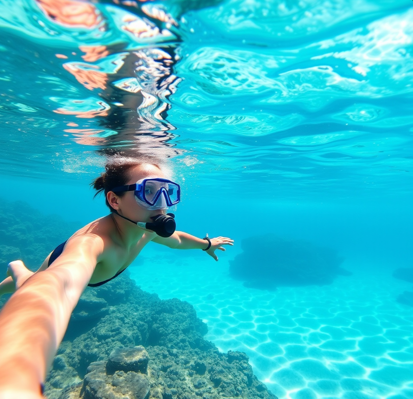 AI generated picture of snorkelling adventure